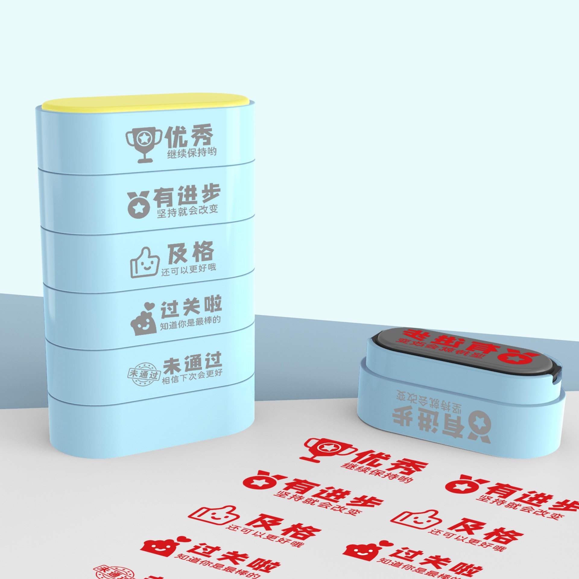pre-inked flash stamp design and ink color can be customized