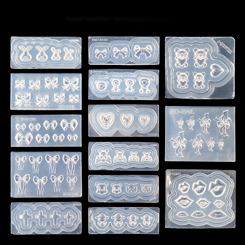 Best Nail Art DIY Tools Nail Art 3D molds Silicone Printing Template Trendsetting Stamping 3D molds Nail practice