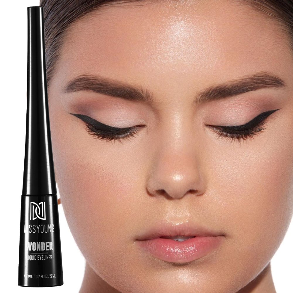 waterproof black clear Private Label double head eyeliner wing stamp long lasting liquid eyeliner