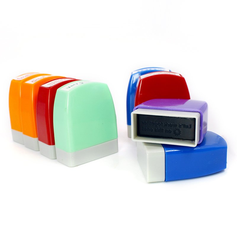 Teacher stamp set custom rubber stamps for teachers flash stamp case