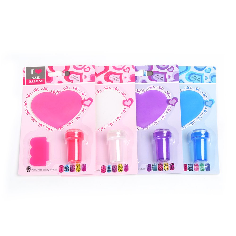 New Arrival DIY 7.2x5.6cm Clear Silicone Nail Art Stamper Scraper Jelly Nail Stamp for French Nails