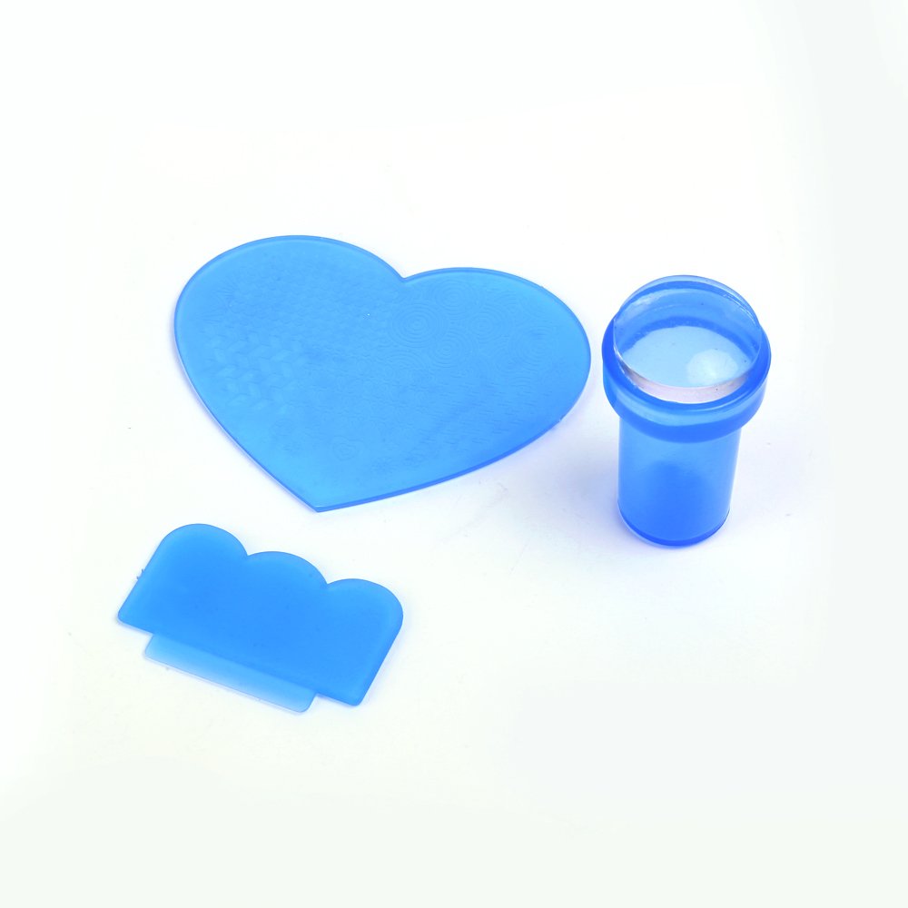 New Arrival DIY 7.2x5.6cm Clear Silicone Nail Art Stamper Scraper Jelly Nail Stamp for French Nails