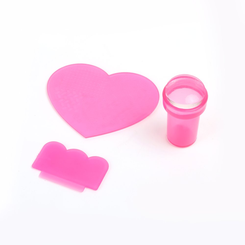 New Arrival DIY 7.2x5.6cm Clear Silicone Nail Art Stamper Scraper Jelly Nail Stamp for French Nails