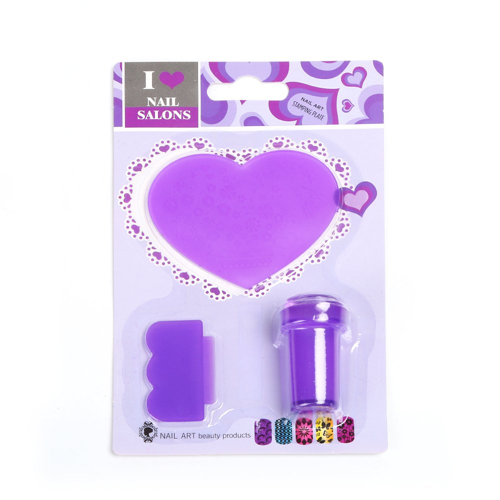 New Arrival DIY 7.2x5.6cm Clear Silicone Nail Art Stamper Scraper Jelly Nail Stamp for French Nails