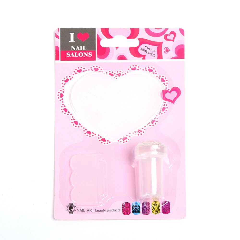 New Arrival DIY 7.2x5.6cm Clear Silicone Nail Art Stamper Scraper Jelly Nail Stamp for French Nails