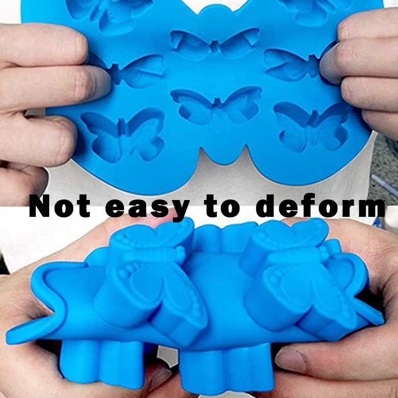 Silicone Factory Customized Soft Easy to Release Silicone Ice Cube Tray In Butterfly Shape DIY Scented Candle Baby Food Model