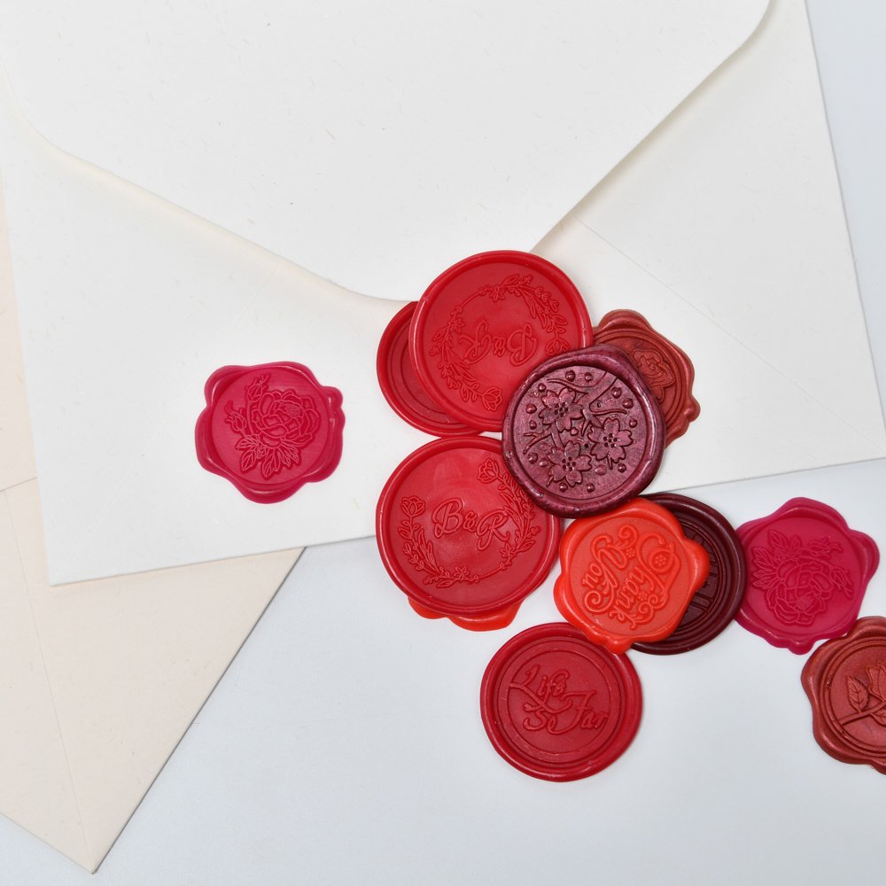 Custom Pegatinas de cera selladas Beautiful Wedding Sealing Wax Stickers For Decoration Packaging