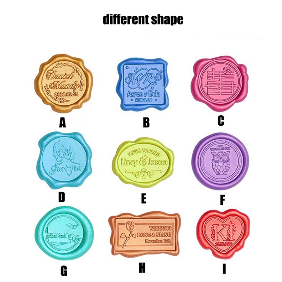 Customized 100pc Logo Wax Seal Sticker Envelope Sealing for Wedding Invitations & Wine Featuring Unique Wine Wax Particles