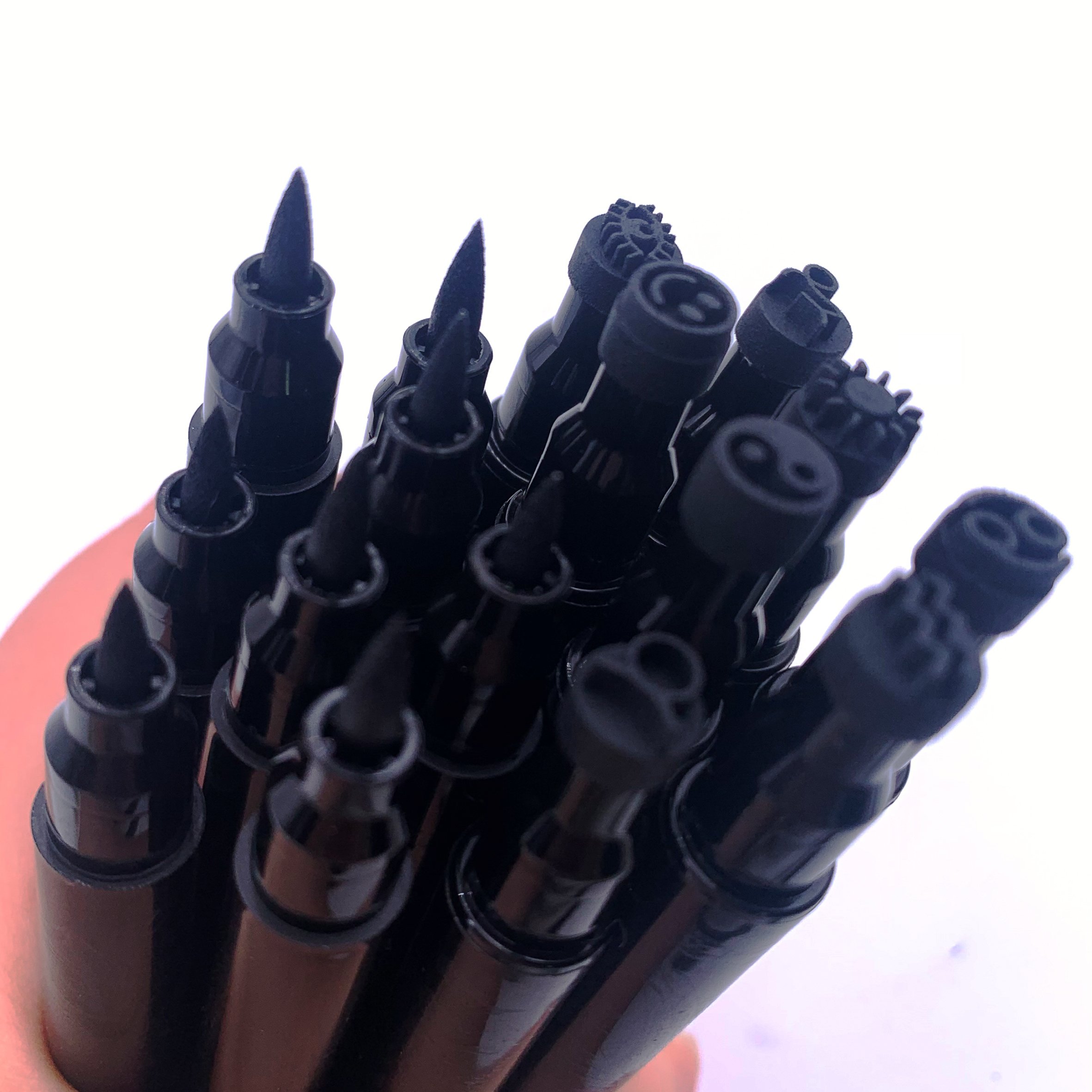 Private Label waterproof long lasting Natrual OEM ODM custom your logo eyelinerMulti-shape eyeliner stamp