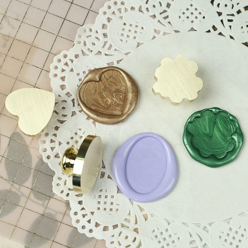 Round Square Heart Shaped Cylinder Multiple Colors Blank Wax Seal Stamps