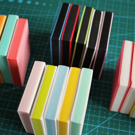 2020 5*5*8cm square Carving Rubber Brick Square Rubber Stamp for for DIY Crafts