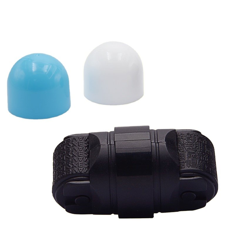 HD hot sale kid toy capsule shape two roller id confidential pre inking stamp capsule stamper