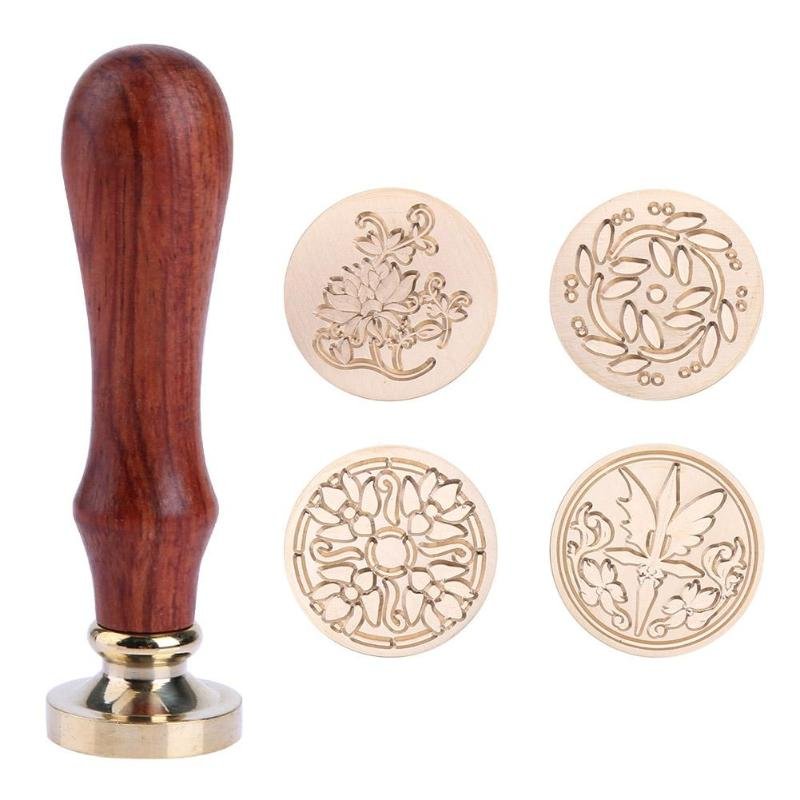 Custom Logo Wood Handle Stamp, Personalized Wax Seal Stamp
