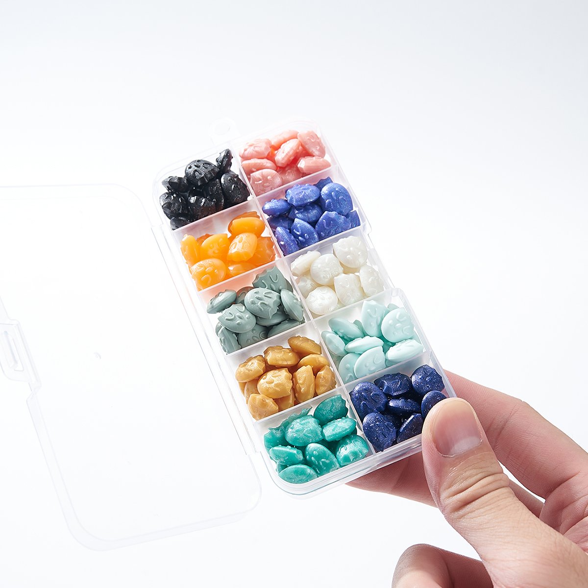 2024 Lacquer Wax Particle Set,Mixed Color Grid Box (10 grids,15 grids,24 grids)