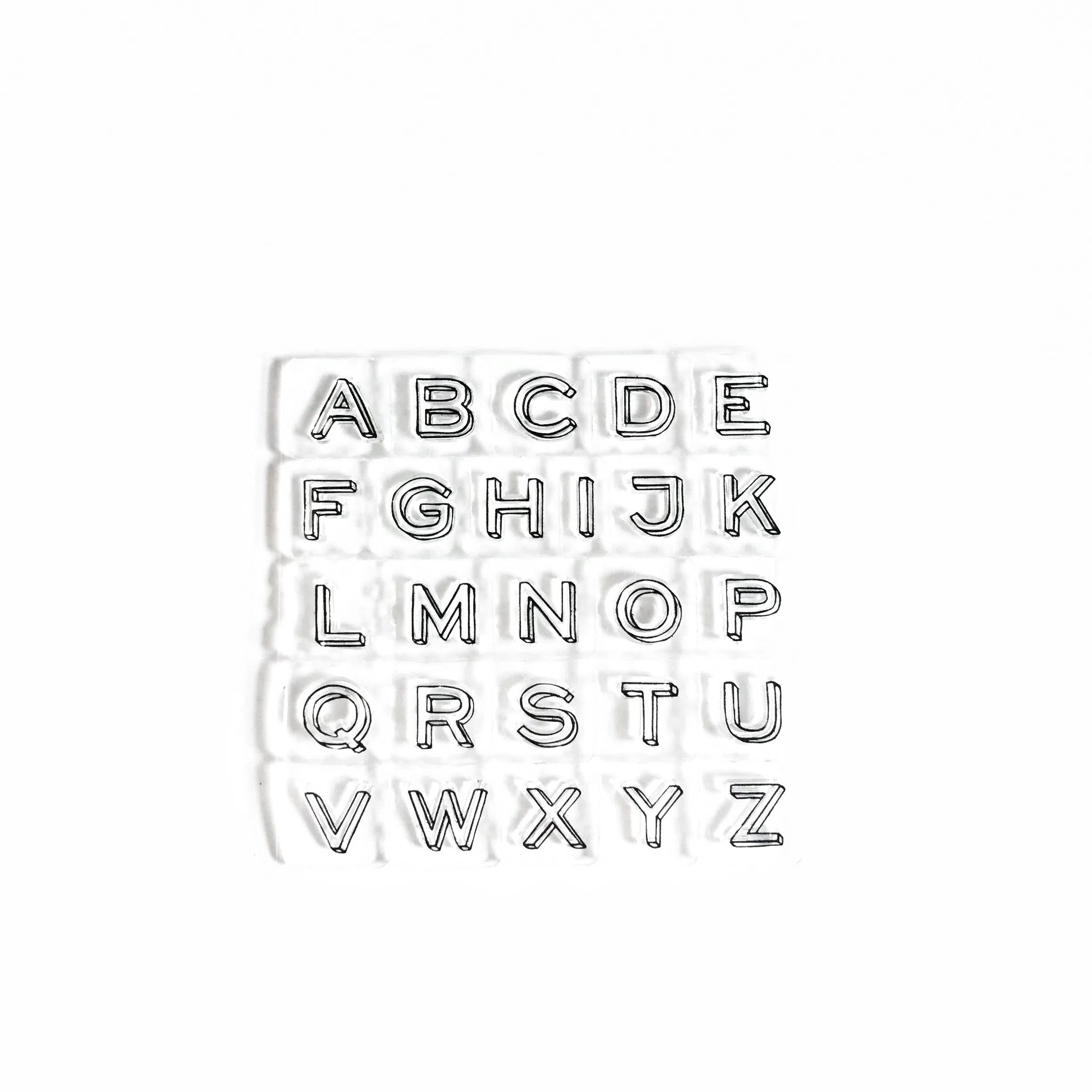 Clear Stamps Manufacturer Customized Alphabet Clear Stamps 26 Letter Stamps Scrapbooking Greeting Cards Postcards Decoration