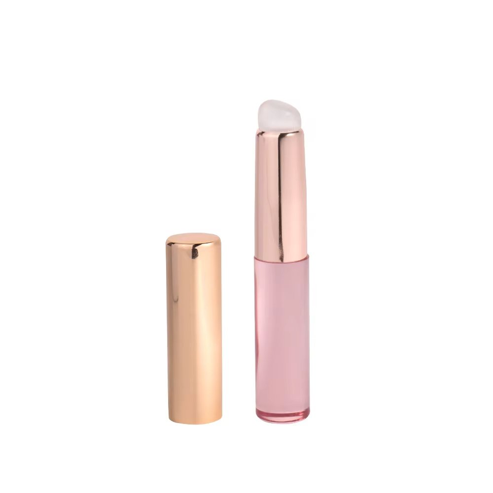 Qianya Custom Logo Crystal Handle Lip Dust Brush Eyeshadow Silicon Brush Lipstick Applicator Brushes Nail Stamper