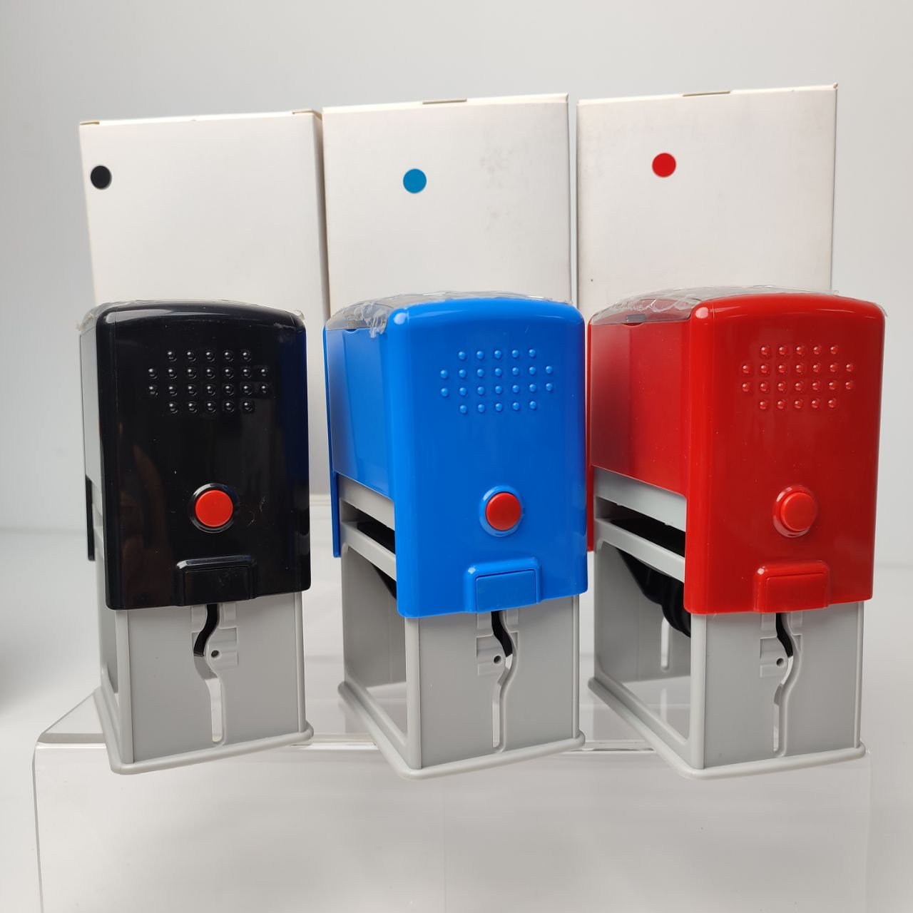 Laser Engraving Machine Custom Different Sizes Date Stamp Self Inking Rubber Stamps Inking with Rubber Pad