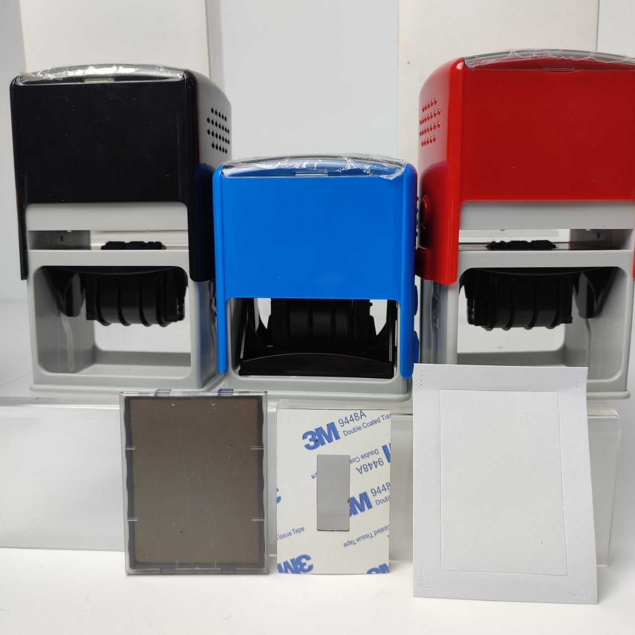 Laser Engraving Machine Custom Different Sizes Date Stamp Self Inking Rubber Stamps Inking with Rubber Pad