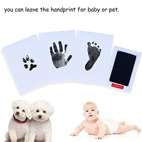 2023 best no mess inkless paw print pad baby foot print stamp pad