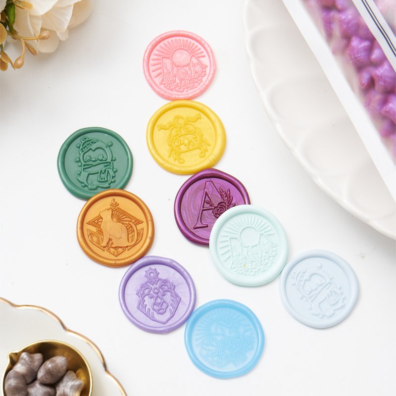 China Manufacturer Personalized Door to Door Shipping Brass Decorative Wedding Wax seal stamps Resin wax seal bead