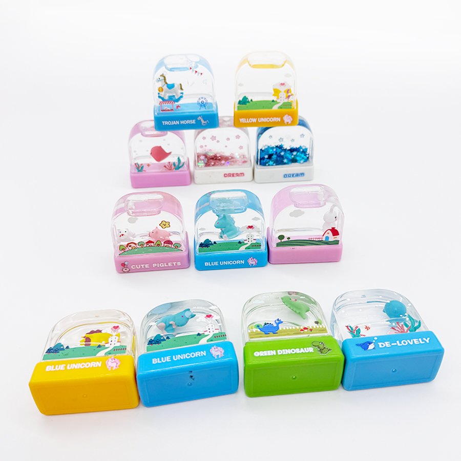DIY rubber stamp brush EVA kids art sets customized textile figures clothing kids name stamp