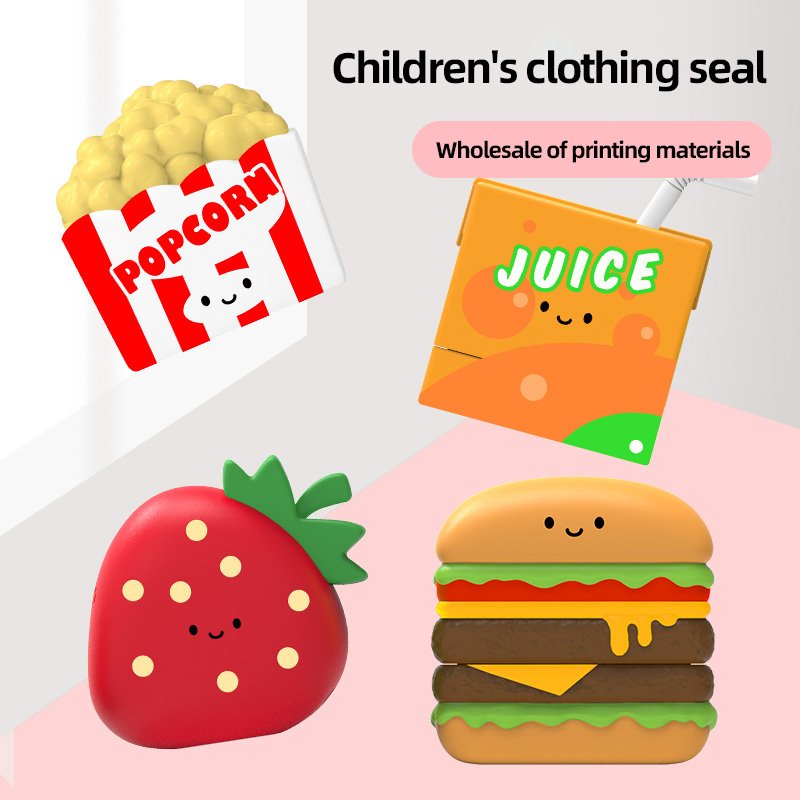 Children's Self-Inking Foam Stamp Cartoon Flash Design for DIY & Office Use Plastic & Rubber Ink Pad