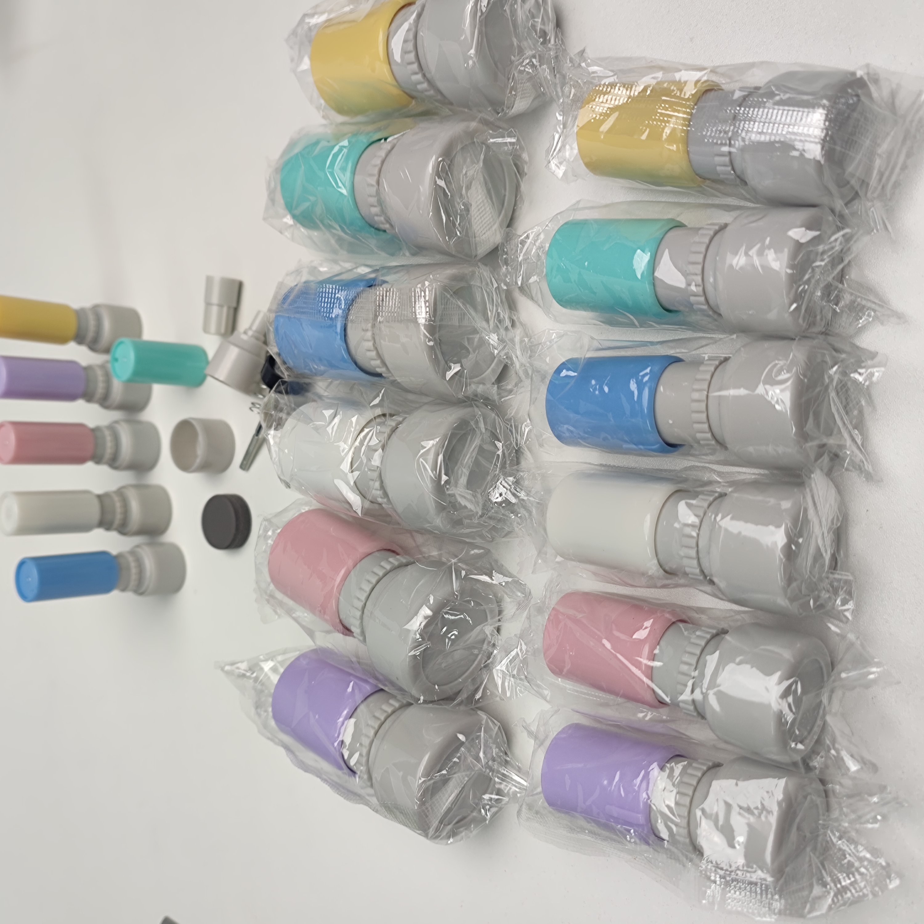 Small Round Pre Inked Stamps Plastic Flash Stamp Round 17mm