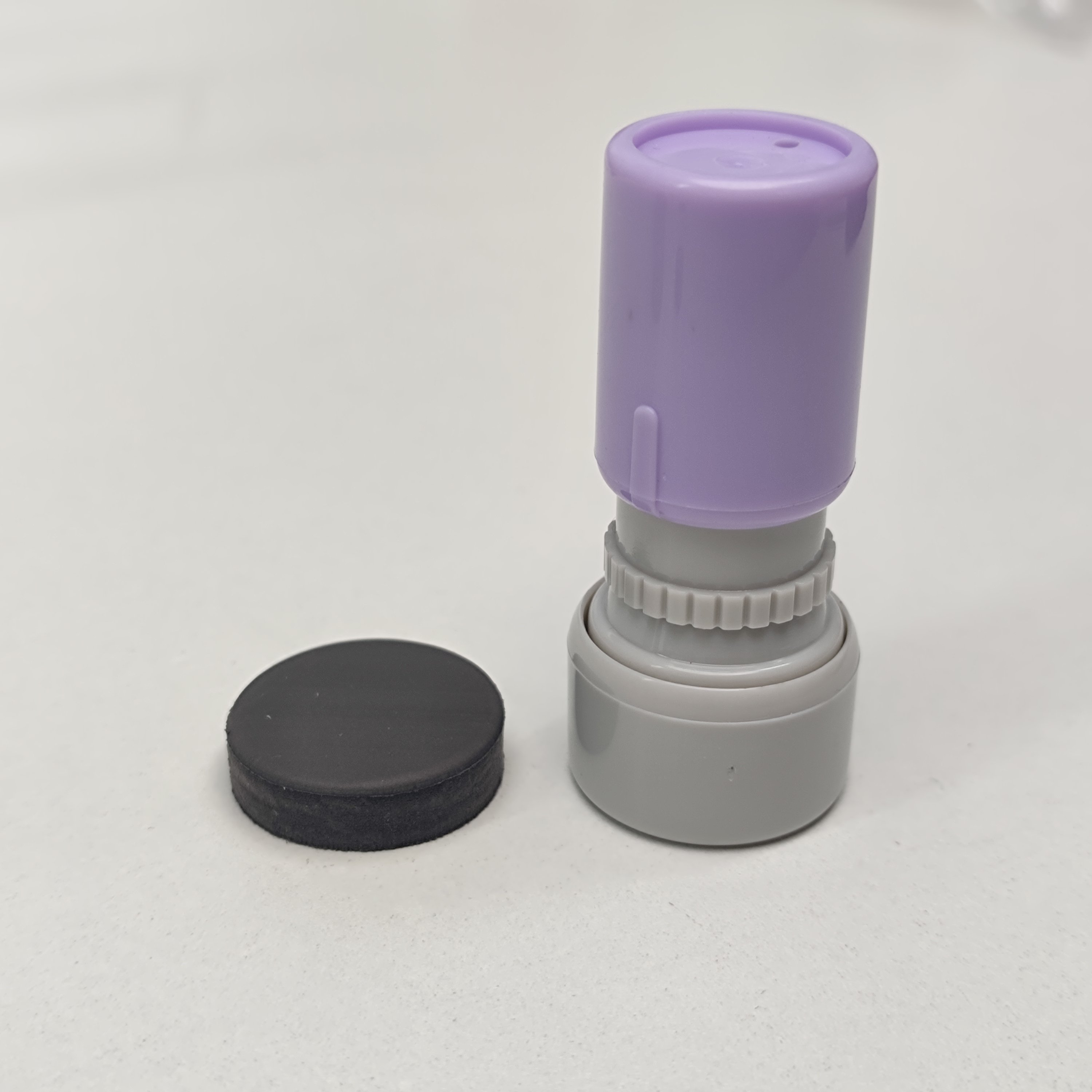 Small Round Pre Inked Stamps Plastic Flash Stamp Round 17mm