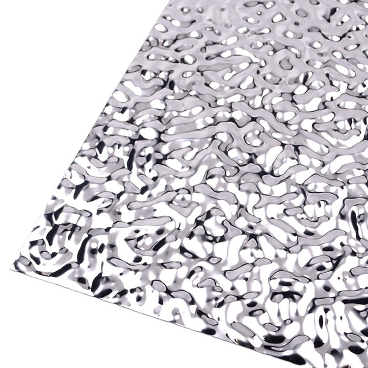 201 304 430 Grand high quality stamped Water Ripple stainless steel sheet