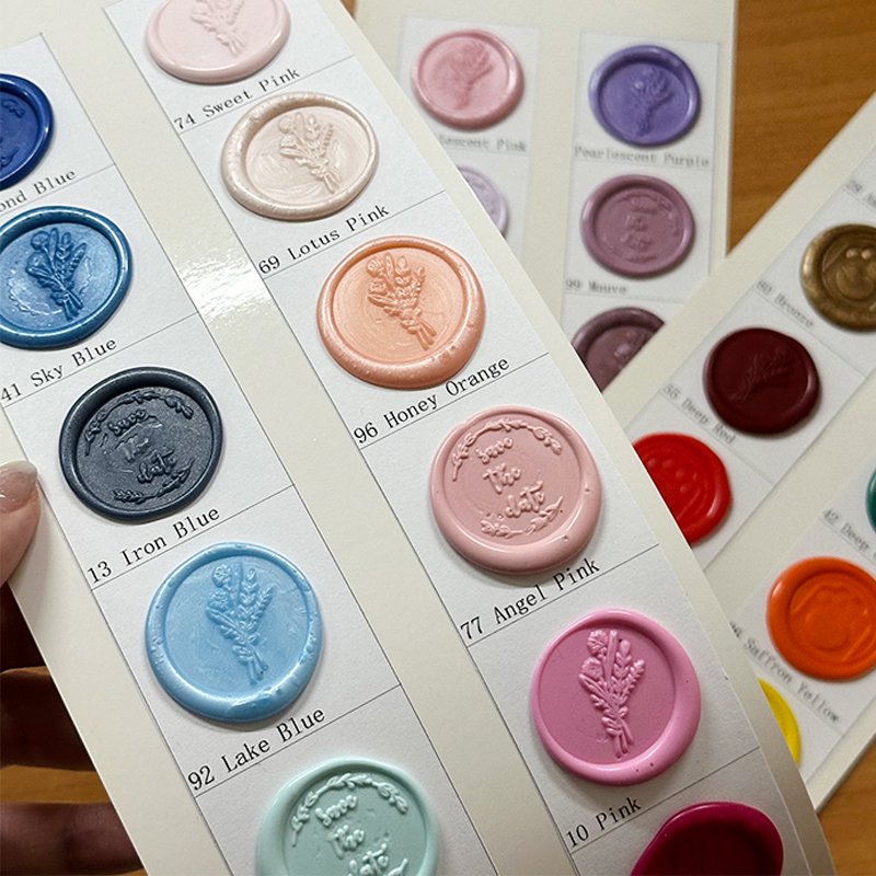 Multi Colors Sealing Wax Stickers Custom Self Adhesive Wax Stickers For Decoration Packaging
