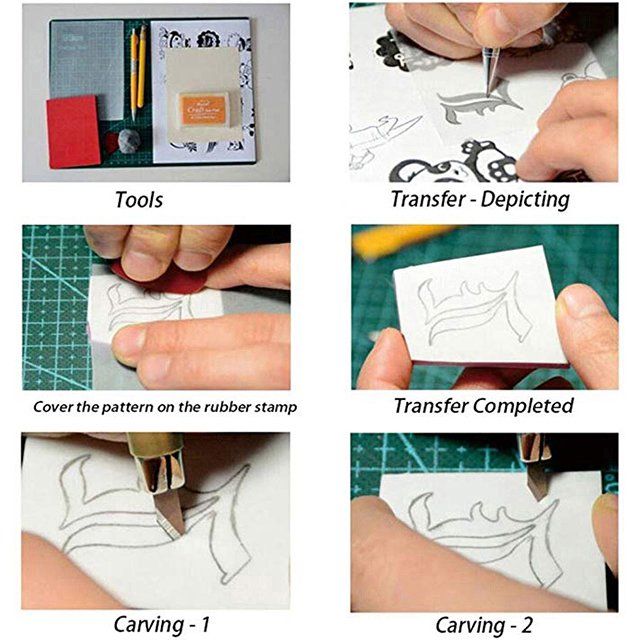 Factory Price 25 Colors 5*5*0.8cm Rubber Stamp Carving Blocks For Stamps
