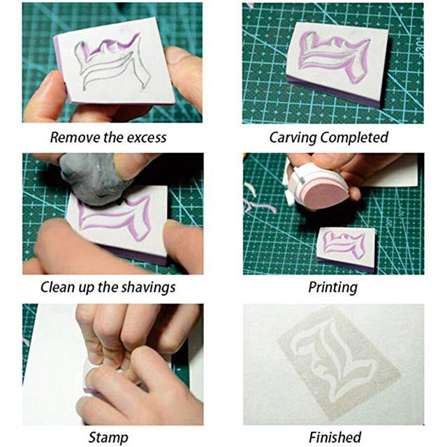 Factory Price 25 Colors 5*5*0.8cm Rubber Stamp Carving Blocks For Stamps