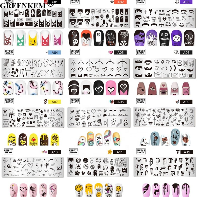 2024 New Nail Printing Steel Plate New Wings Star Cartoon Stamp Plate Wholesale Nail Stamper Printing Plate