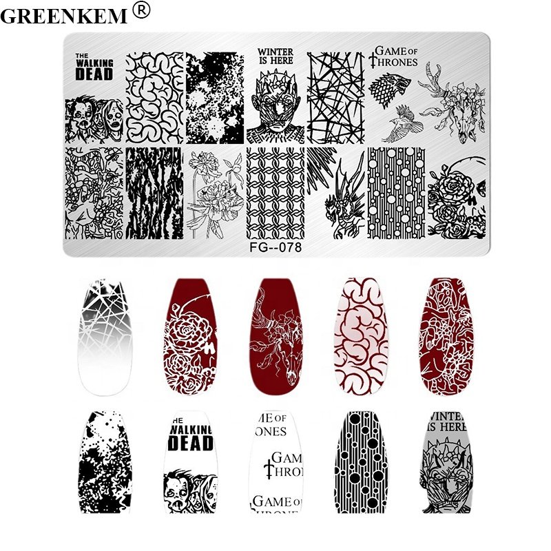 2024 New Nail Printing Steel Plate New Wings Star Cartoon Stamp Plate Wholesale Nail Stamper Printing Plate
