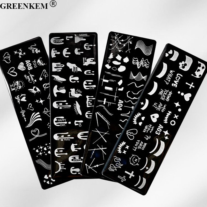 2024 New Nail Printing Steel Plate New Wings Star Cartoon Stamp Plate Wholesale Nail Stamper Printing Plate