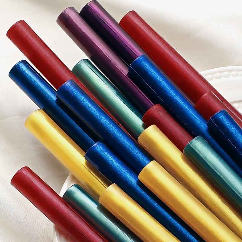 Aurora Ice Crystal Series Lacquer Wax Rod - Solid Brass Stamps Embossed Stamps Wax Beads Metal Head Manufacturer Wholesale