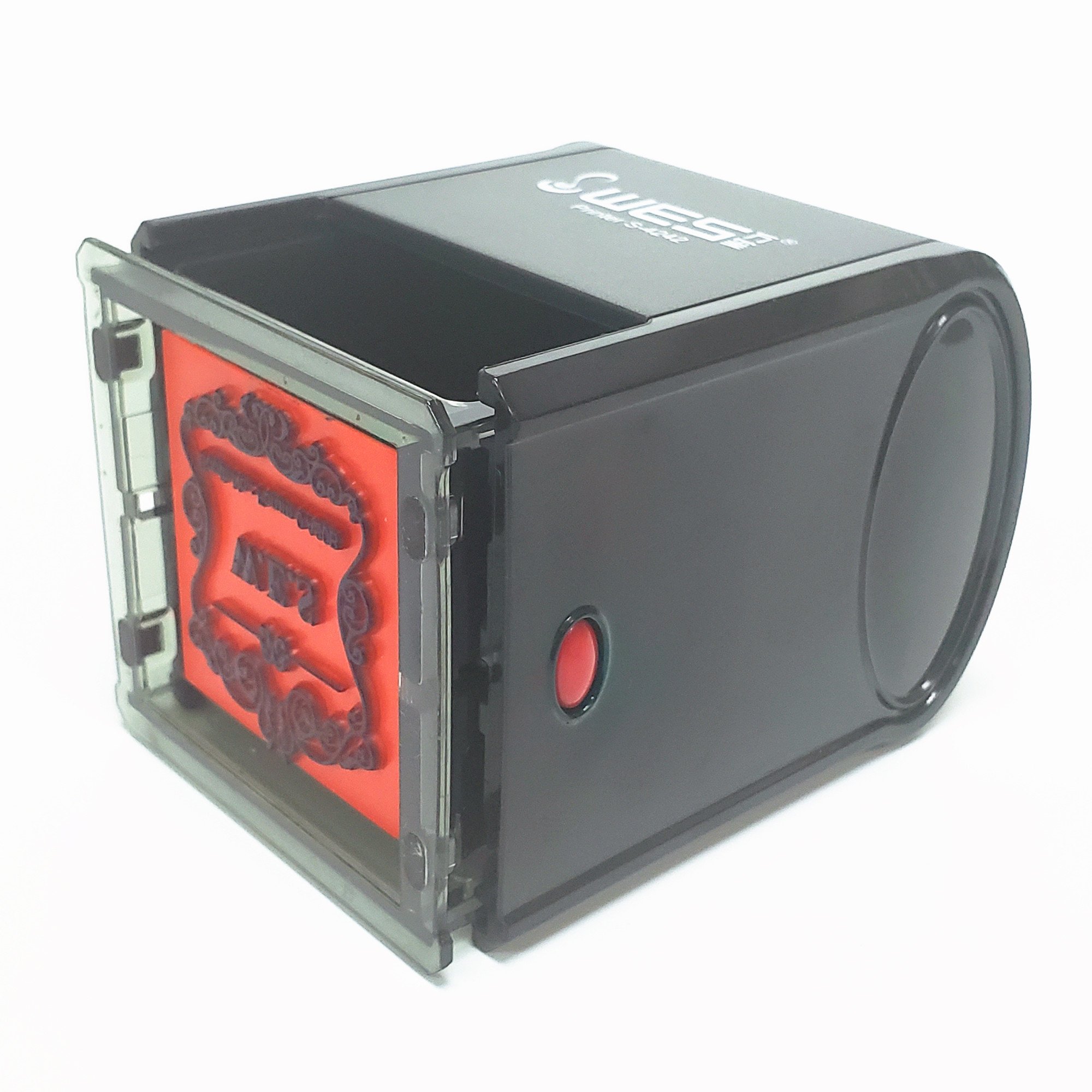 Square Big Size Self-Inking Stamp 42x42mm Office Use Rubber Stamper Maker
