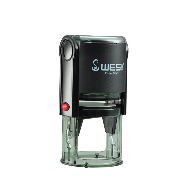 WES sellos self inking stamp round 38mm STAMP MACHINE Rubber stamp