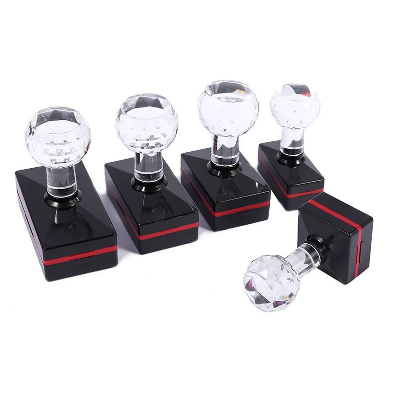 HY Series Crystal Handle Photosensitive Stamp Office Custom Teachers School Personalized Double Rubber Foam Flash Stamp Case