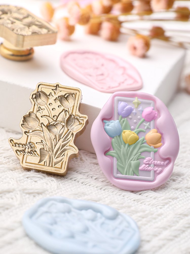 Plant Bookmark Series Stamp Head Brass Carving Tulip Wind Chime Grass Flower Art Calligraphy Decoration Gift Wholesale