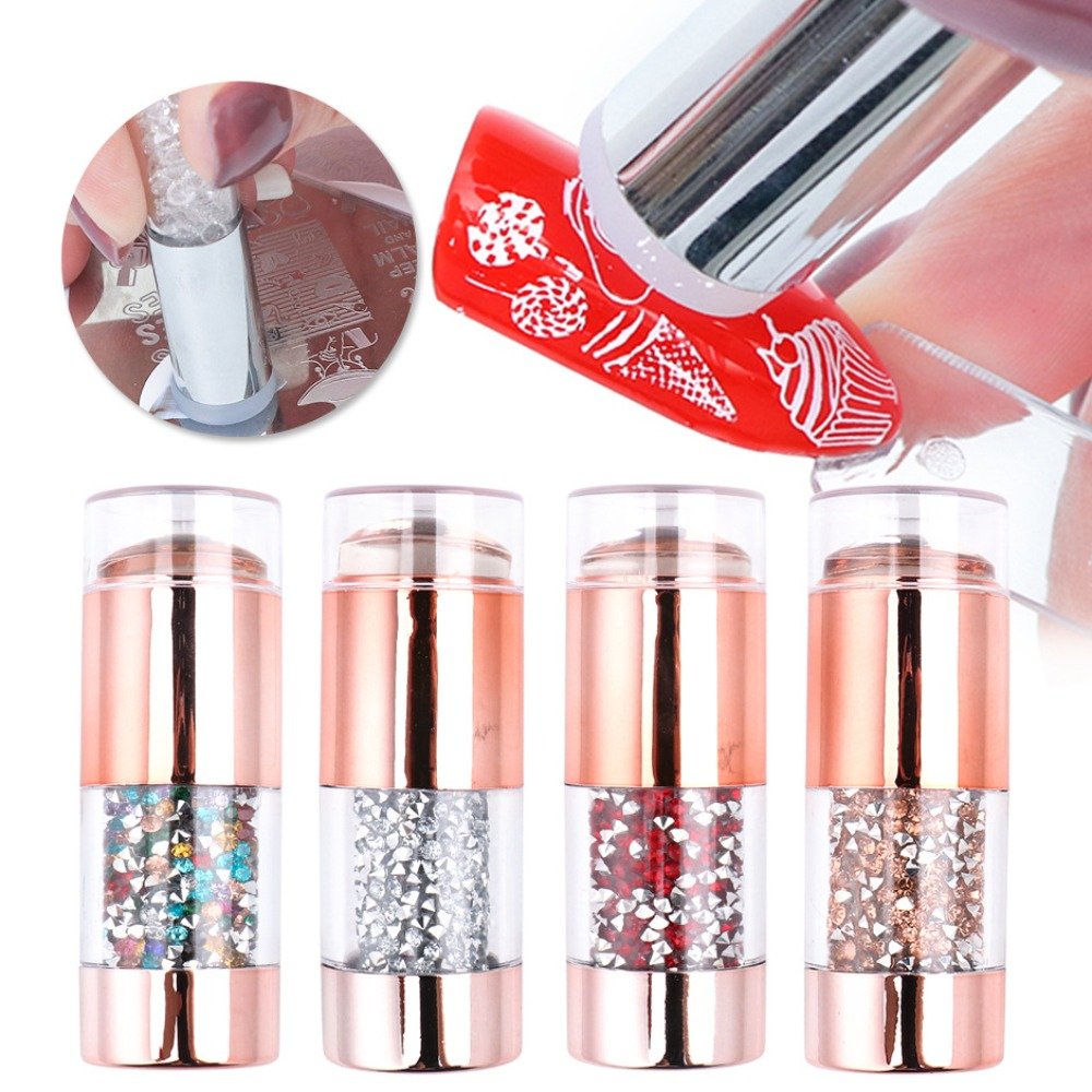 2024 New Trend French Nail Stencil Template Double-headed Manicuring Kits Nail Art Stamping Tool Set