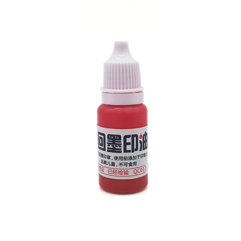 Hot Sale OEM Color 40ml Stamp Pad Ink Self Inking Stamp Ink Refill For Office Use Bottle Packing