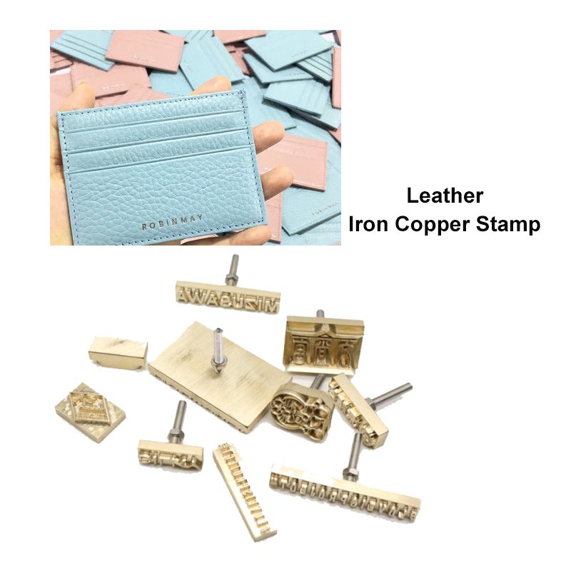 Custom CNC Laser Engraving Iron Cake Branding Bamboo Leather Stamp Copper Model Wood Burn Logo Iron Hot Foil Stamp Model