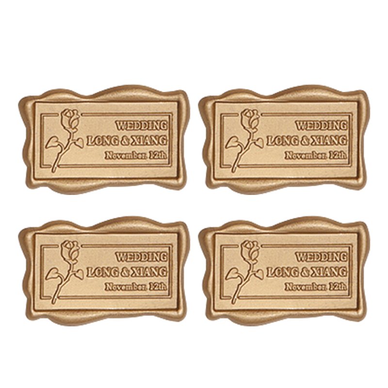 Custom Copper Gold Wax Printed Envelope Decoration For Wedding Invitation