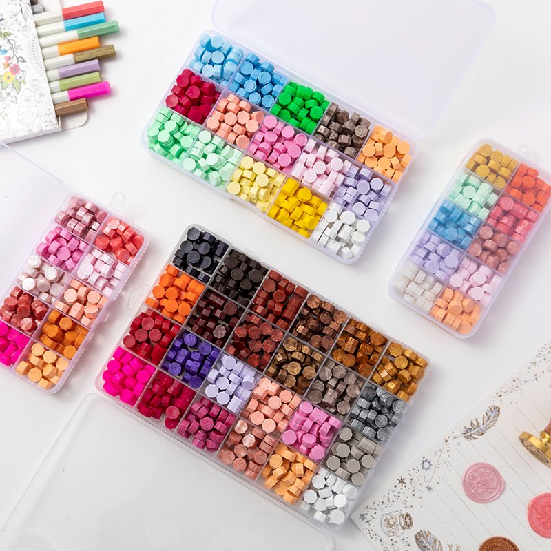 Sealing Wax Colorful Sealing Wax Beads Stamp Wax Seal Stamp Kit Sets