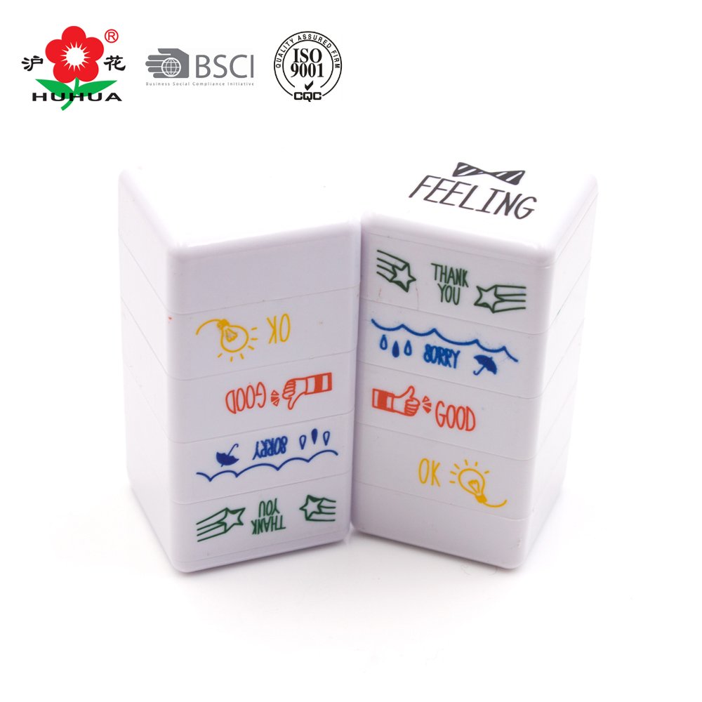 custom plastic colorful lovely cute shiny toy teacher stamp for kids