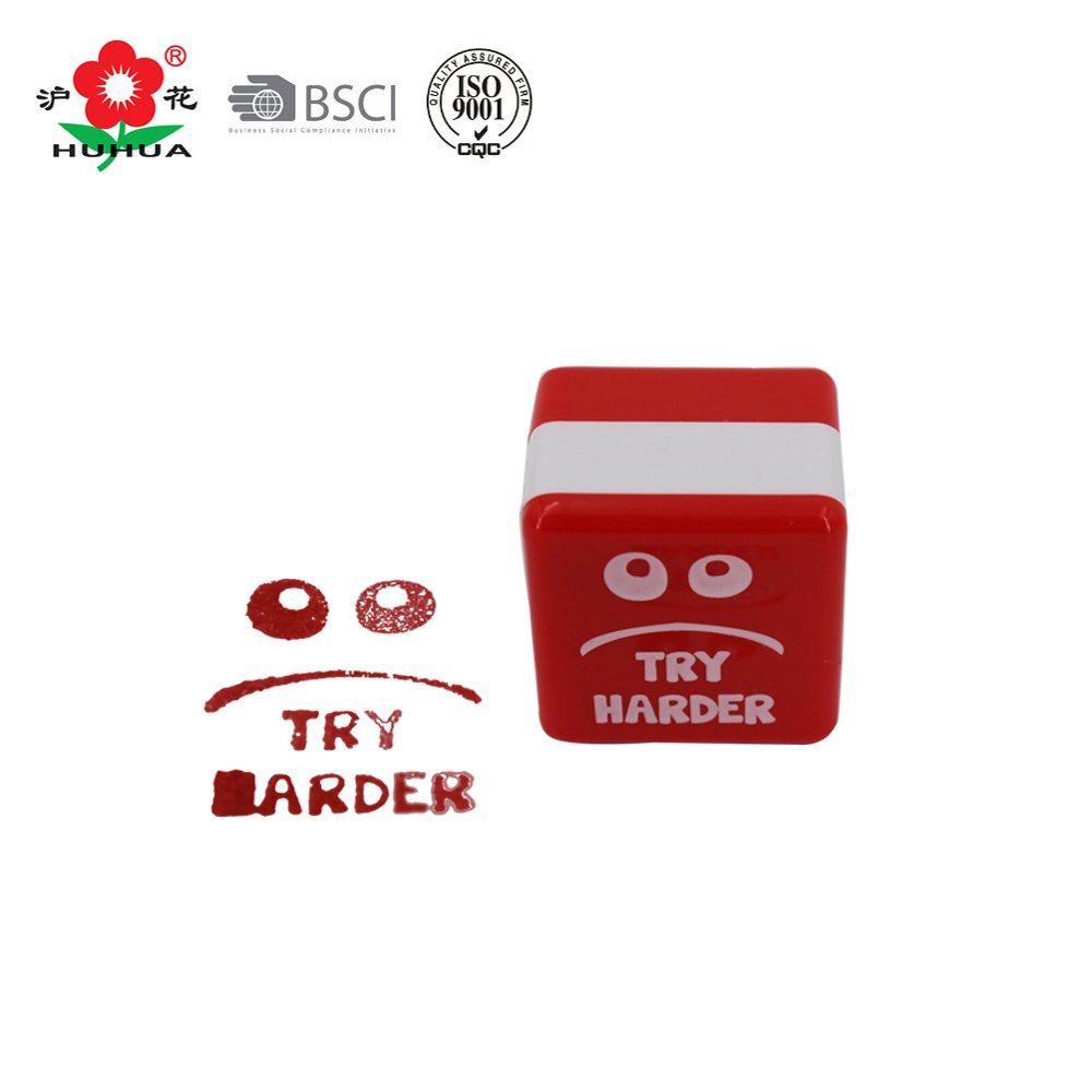 custom plastic colorful lovely cute shiny toy teacher stamp for kids