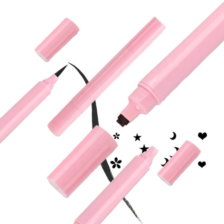 Eye Wing Stamp 2 In 1 Eyeliner Stamp Liquid Eyeliner Pencil Waterproof Seal Eyeliner Stamp Triangle Seal Eye Liner