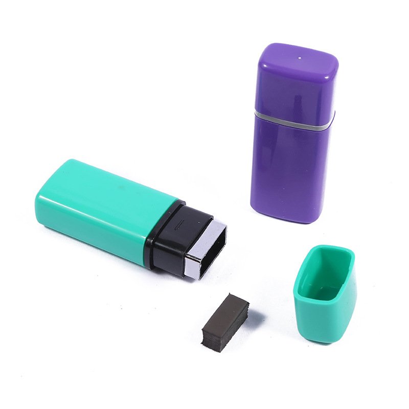 Hot Sale 15x6mm Atomic Color Shell Stamp Rubber Flash Stamps with 7mm Flash Pad and Spring