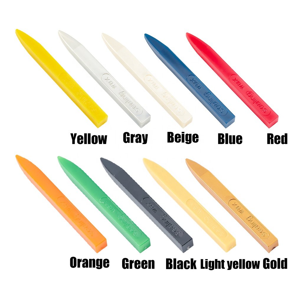 Colorful hard porcelain stamp sealing wax sticks 10 colors